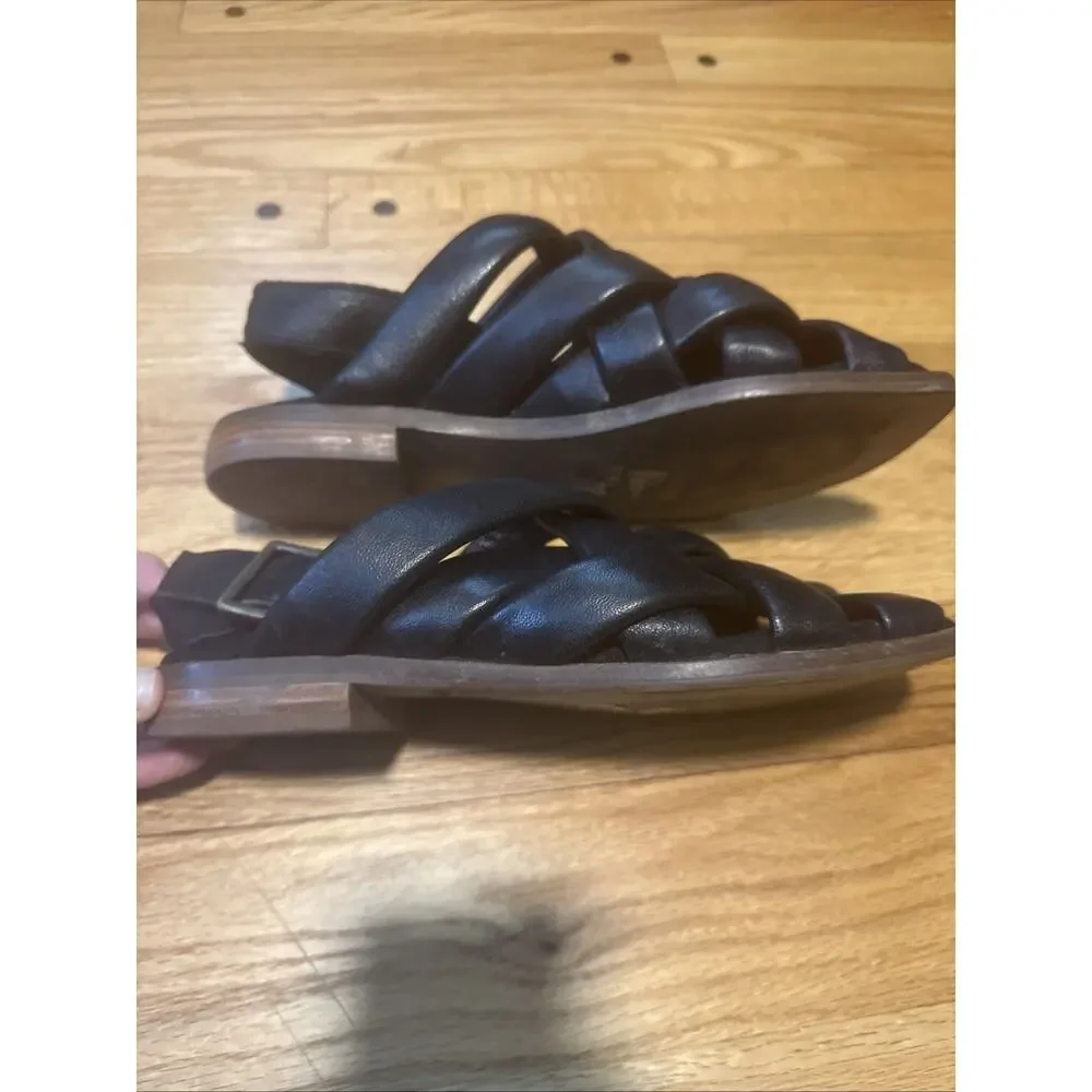 Kelsi Dagger Brooklyn Turnstyle Woven Slingback Sandal In Black Size 8